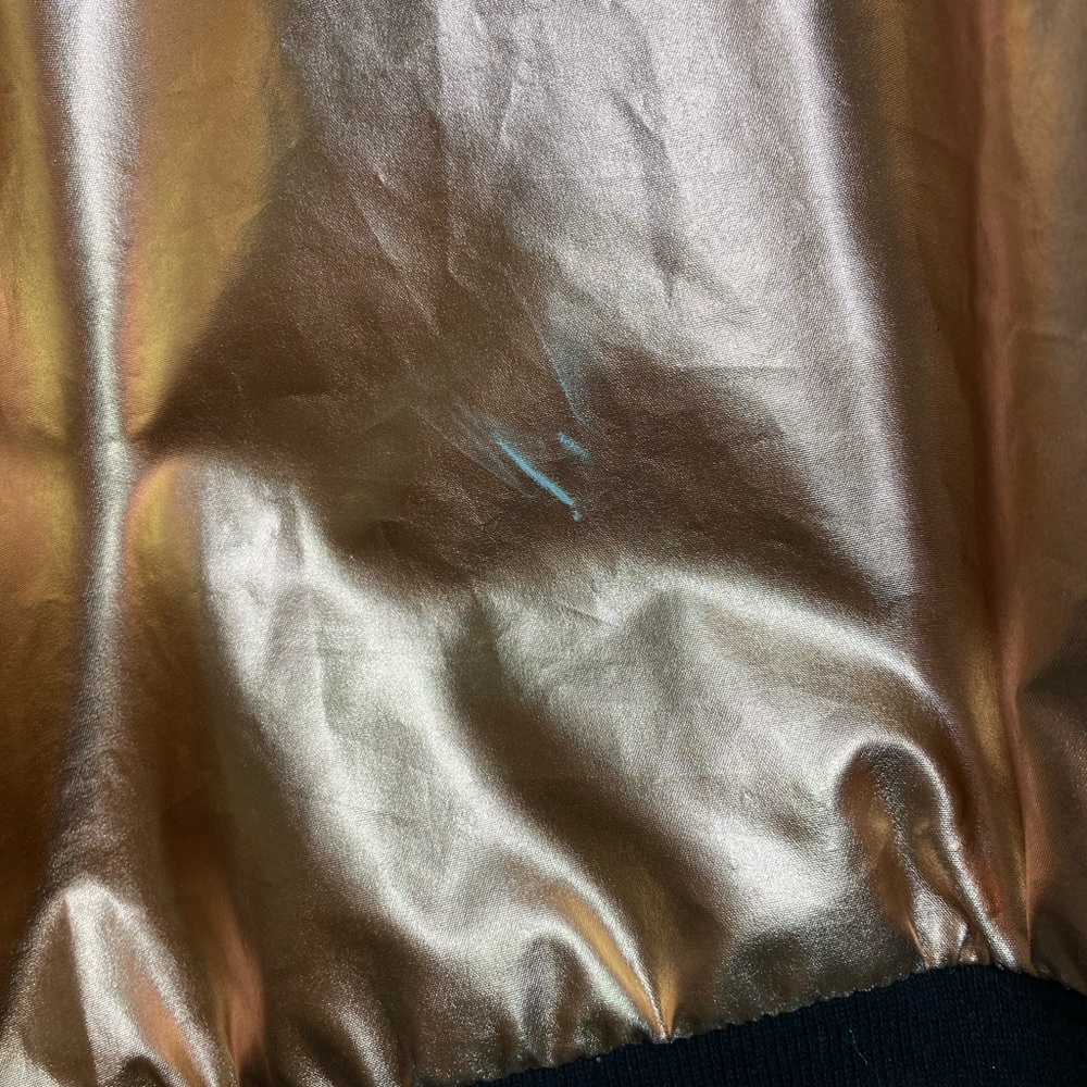PINK Victoria’s Secret Metallic Rose Gold Big Logo Long Sleeves Jacket, M/L - Picture 7 of 8